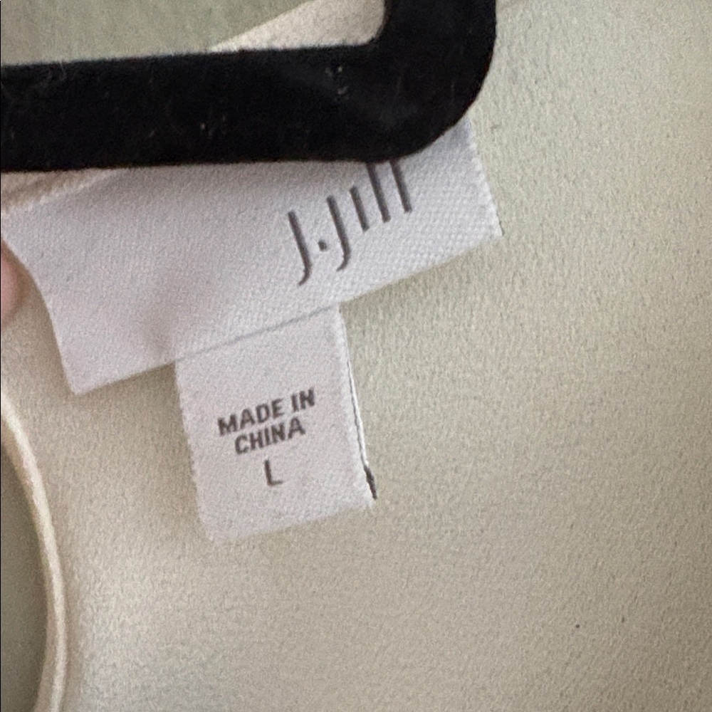 J.Jill Lace-Trim Pintucked Top ~ Cream L - Picture 2 of 6